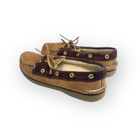 Sperry Top-Sider ™® ✌︎︎ Gold Eyelet Leather Boat Shoes ✌︎︎ 2 Tone Brown ✌︎︎ 6M - Picture 5 of 16